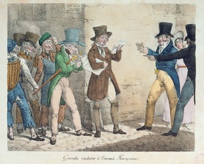 1823年9月、トロカデロの戦いでの勝利の発表、フランス軍の大勝利 作： French School