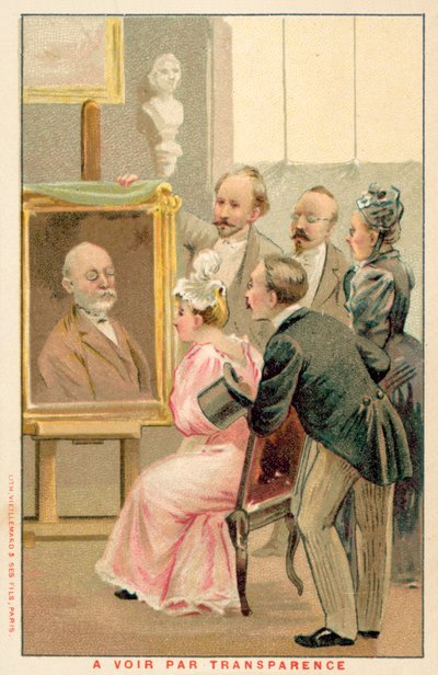絵画を研究する人々のグループ（クロモリト 作： French School