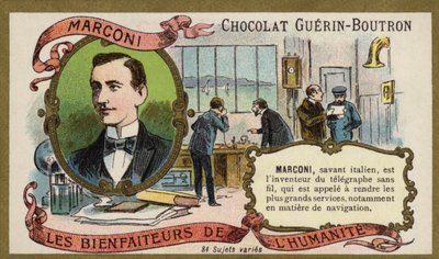 グリエルモ・マルコーニ（イタリアの発明家、ラジオの先駆者）（クロモリト 作： French School