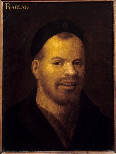 フランソワ・ラブレー（1494-1553）と同定されたこともあるファンタジーの頭部。フランス派の絵画。16世紀。薄い。0.32x0.22 m。ヴェルサイユ宮殿・トリアノン美術館 - かつてフランソワ・ラブレー（1494-1553）と同定された空想の頭部。pai 作： French School