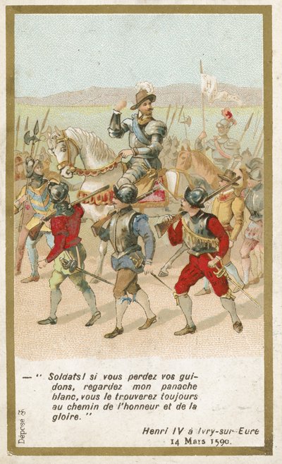 アンリ4世、フランス国王、イヴリーシュルウール、1590年3月14日 作： French School