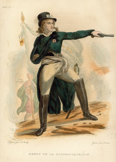 Henry de la Rochejacquelein（彩色済みエングレービング 作： French School