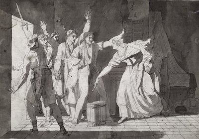 1793年にサンミシエの支配権を得たヴァンデの強盗に直面した女性の英雄的行動（217884も参照） 作： French School
