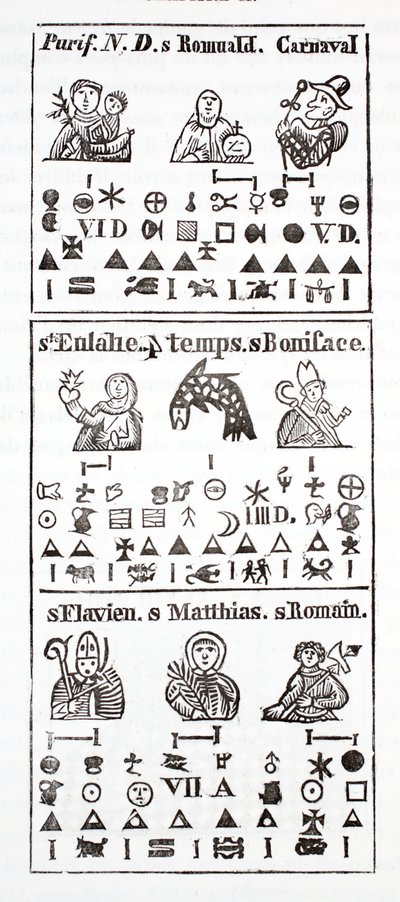 アルマナックの象形文字 作： French School