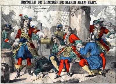 勇敢な船乗りジャン・バートの歴史 ジャン・バート（1650 - 1702）、フランスの私掠船。19世紀末からのエピナル・イメージング。 作： French School