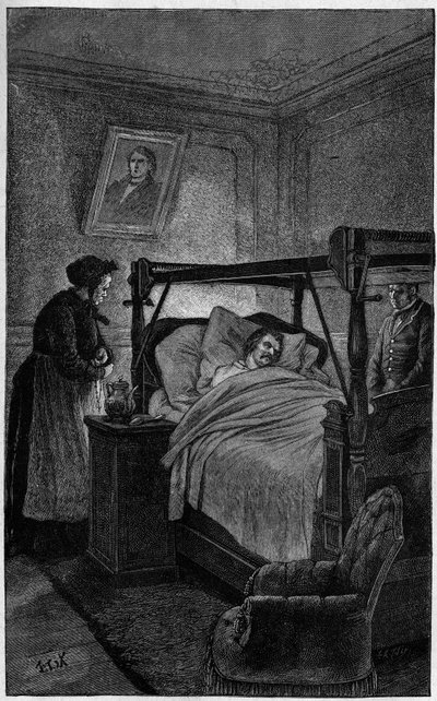 フランスの作家、オノレ・ド・バルザック（1799-1850）が、1850年に死の床についたときのこと。 作： French School