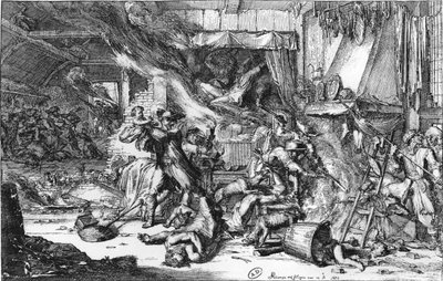 1673年にオランダ人がフランス人に与えた恐怖 作： French School