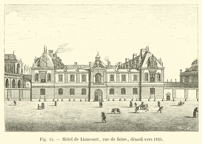 ホテルドゥリアンクール、ルードセーヌは1825年頃に解体 作： French School