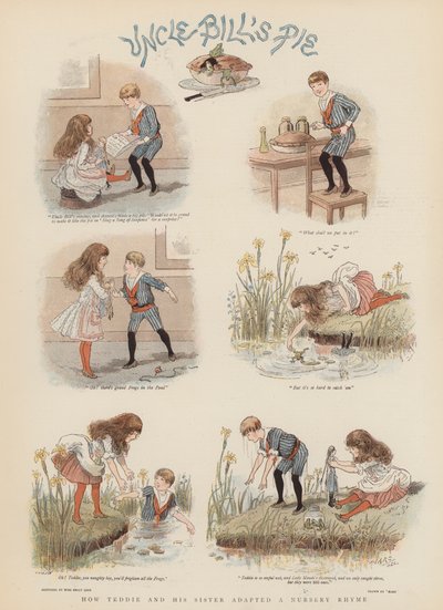 テディとその妹が童謡をどのようにアレンジしたか（クロモリト 作： French School