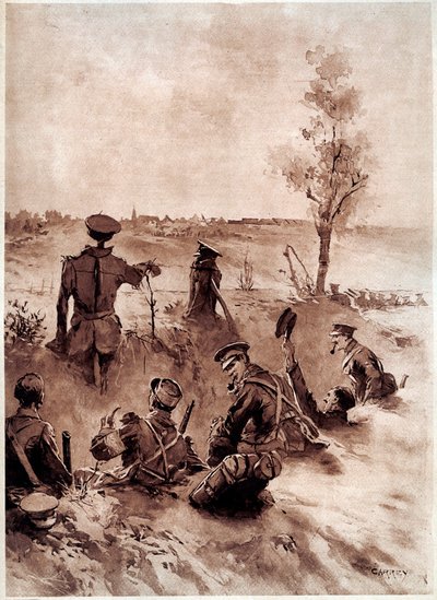 in the trench: a common joke of english soldiers 作： French School