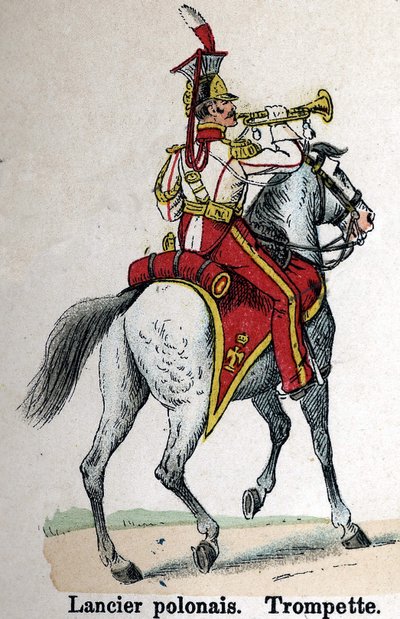 インペリアルガード ナポレオン1世：ポーリッシュランサー - トランペット。Lienhart and Humbert著『Les Uniforms de l