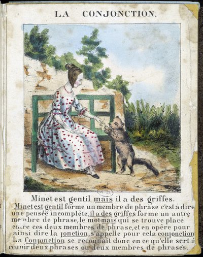 La grammaire en images "のリーフレット・アルバムで、1850年頃のもの。 作： French School