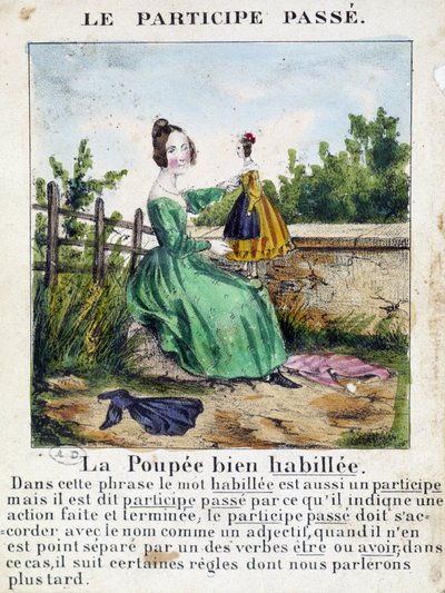 La grammaire en images "のリーフレット・アルバムで、1850年頃のもの。 作： French School