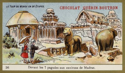 マドラス地区にある7つの寺院の前で（クロモリト 作： French School