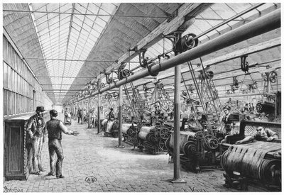 1884年のバガテルでの工業製織 作： French School