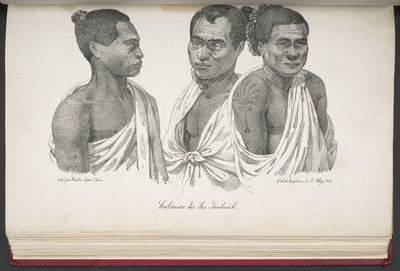アメリカ、アジア、アフリカ、大洋の島々からの野蛮人の肖像画とともに、世界一周の美しい航海からサンドイッチ諸島の住民。 風景、海の景色、いくつかの自然史オブジェクト。 同伴 作： French School