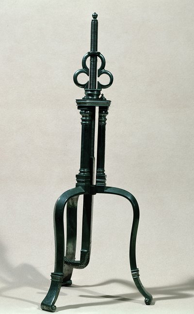 アンブロワーズパレ（1510〜90年頃）によって描かれたものに似た、トレパネーションのための楽器（16〜17世紀）（金属） 作： French School