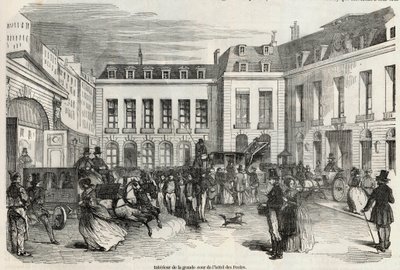 パリのホテル・デ・ポスの大広間 - エドモンド・テクシエ1852年の「パリの表」に掲載された版画 作： French School