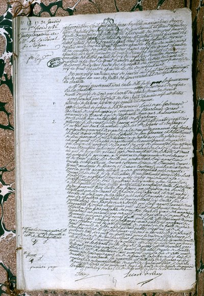 ローハン枢機卿（1734-1803）の尋問、1786年1月 作： French School
