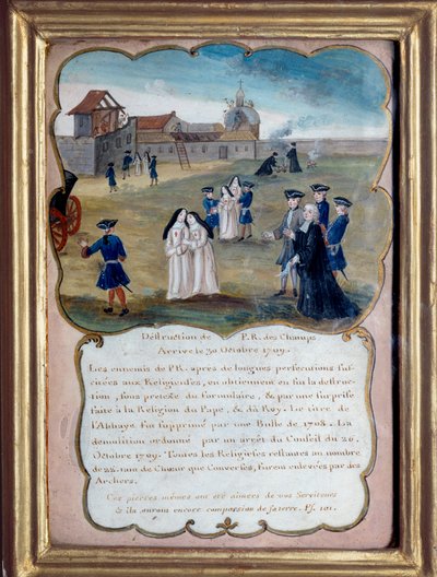 ジャンセニスム「1709年にポルト・ロワイヤル・デ・シャン（Port-Royal-des-Champs）の修道院をacustaion d