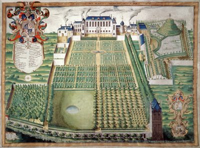 ジャルダン・デ・プラント、パリ。 1636年（水彩） 作： French School