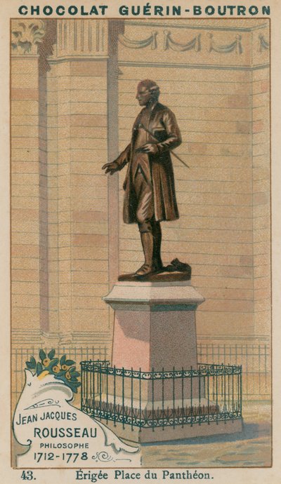 ジャンジャックルソー、哲学者、1712-1778、エリジープレイスデュパンテオン 作： French School