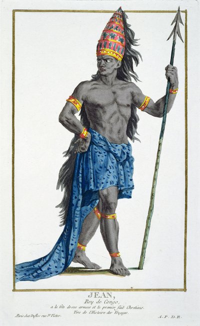 コンゴの王、ジャン、ピエールデュフロ（1742-1816）、1780（銅版画）によって彫刻 作： French School