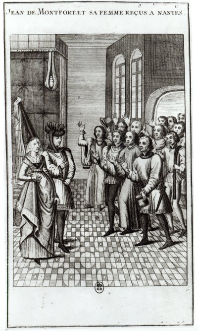 ジャン・ド・ブルターニュ（1293-1345）モンフォール伯と彼の妻はナントで歓迎された 作： French School