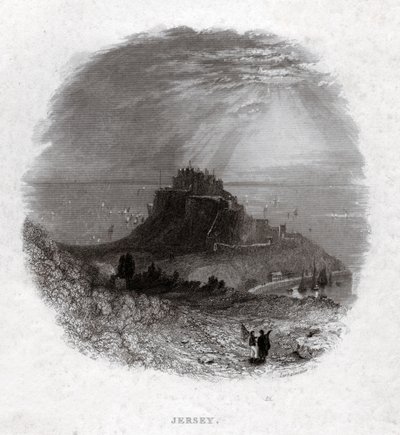 ジャージー島。(エッチング、1850年頃) 作： French School