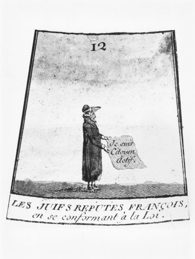 ユダヤ人はヘビとはしごのゲームからのイラスト、フランスの市民として認識されましたc。 1790-92（詳細） 作： French School