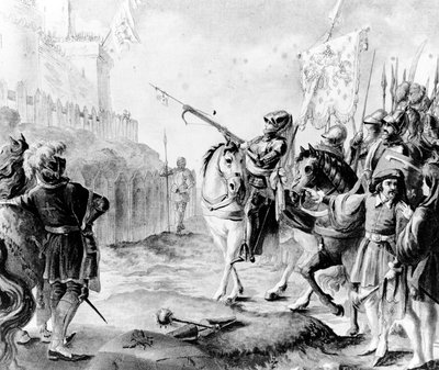 ジャンヌダルクがイギリスにフランスを離れるよう命じた1789 作： French School