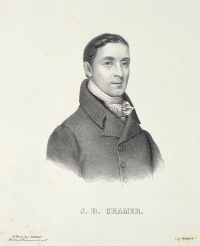 マグニエによって刻まれたヨハンバプテストクラマー（1771-1858） 作： French School