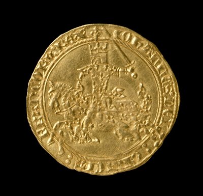 John II The Good（1319-64）King of France、Franc a Cheval、1350-64（obverse）（gold）（reverse for 168068を参照） 作： French School