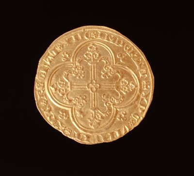 John II The Good（1319-64）King of France、Franc a Cheval、1350-64（reverse）（gold）（obverse for see 168067） 作： French School