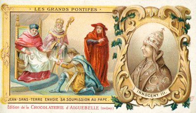 イングランド王ジョンは、彼の提出物を教皇イノセント3世、1213年に送ります 作： French School