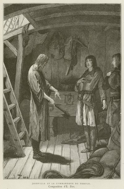 Joinville Et Le Commandeur Du Temple (Engraving) 作： French School