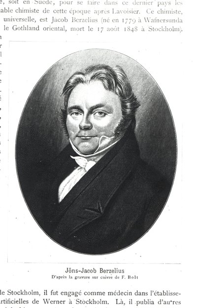 ジョンズヤコブベルゼリウス（1779〜1848年）、F。ボルトによる彫刻後 作： French School