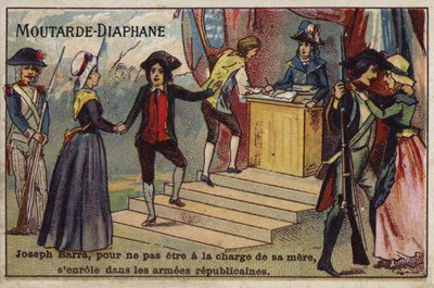 共和党軍に入隊するフランス革命少年兵、ジョセフバラ 作： French School