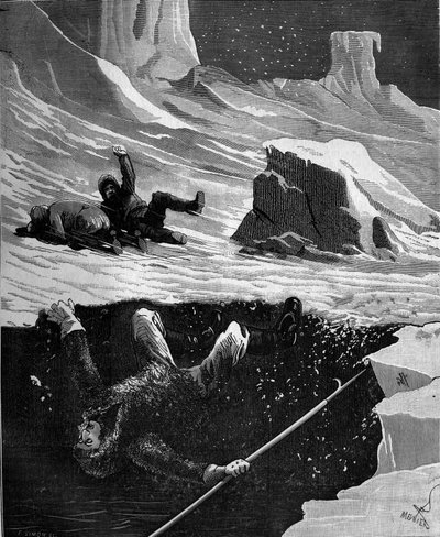 ジョセフ・ルネ・ベロー（1826-1853）は、カナダ北極圏群島のフランス人船員で、1853年に亡くなりました。Bitard Adolphe 1880による "Popular history of science, inventions and discoveries from the first centuries to the present day"。 作： French School