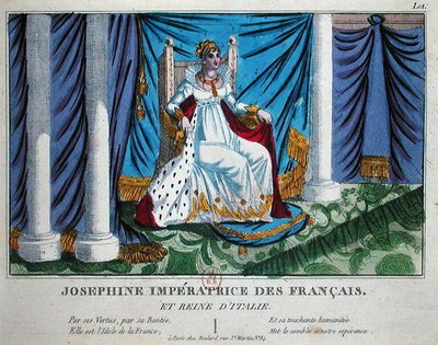 ジョゼフィーヌ（1763-1814）フランスの皇后、イタリアの女王（カラーリトグラフ） 作： French School