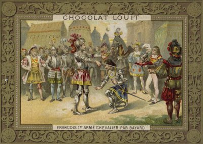 1515年のマリニャーノの戦いの後、シュヴァリエドベヤードに騎士されたフランスのチャールズ1世 作： French School