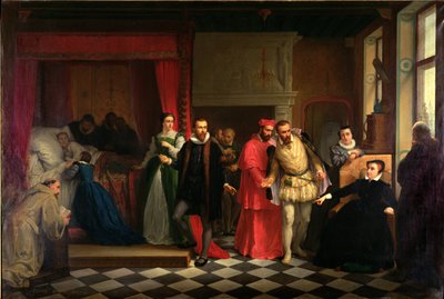 フランシス2世（1544-60）の死のベッド、1865年 作： French School