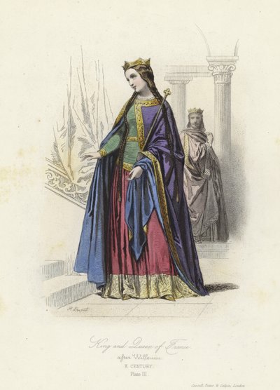 フランスの王と女王、10世紀 作： French School