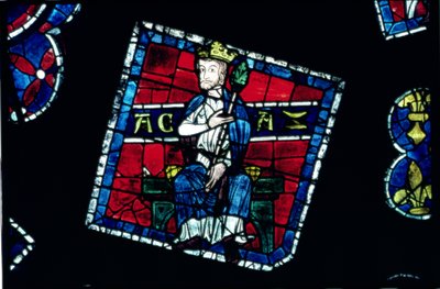 ユダの王、北のバラ窓からの詳細、1223年 作： French School