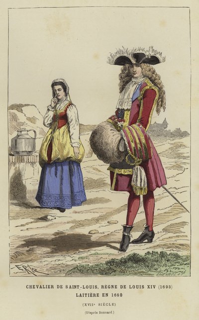 セントルイス騎士団の騎士、ルイ14世の統治、1693年、酪農家、1680年 作： French School