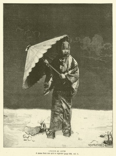 日本の冬（彫刻 作： French School