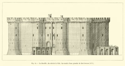 ラバスティーユ、市側、デュセルソー作の板の複製、1575 作： French School