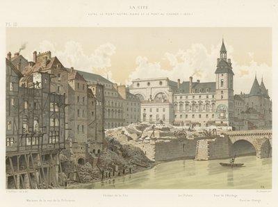 ラシテ、ノートルダム橋とポンオーチェンジの間、1800 作： French School