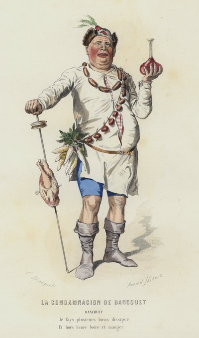 La Condamnacion De Bancquet (彩色済み彫刻) 作： French School