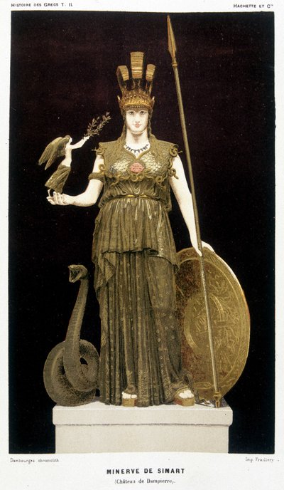 La Minerve de Simart - "Histoire des Greeks" Victor Duruy 1887年。 作： French School